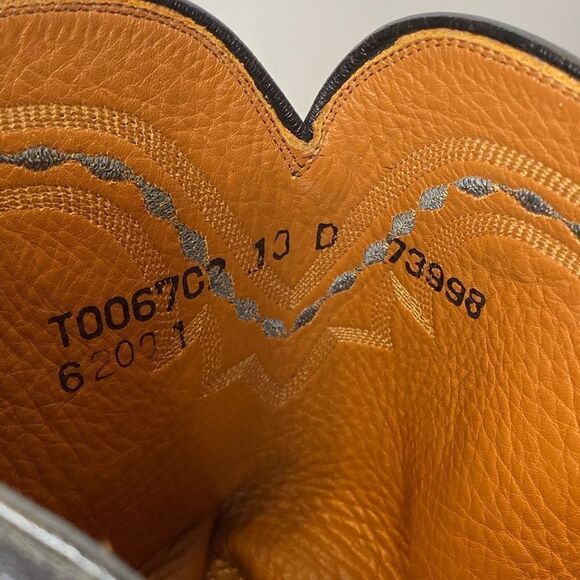 LUCCHESE 2000, MEN'S OSTRICH BOOTS, SIZE: 10D COLOR: BLACK, - Picture 5 of 9